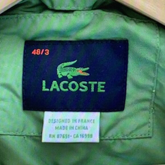 LACOSTE Zip Up Hooded Windbreaker Jacket - Picture 6 of 6
